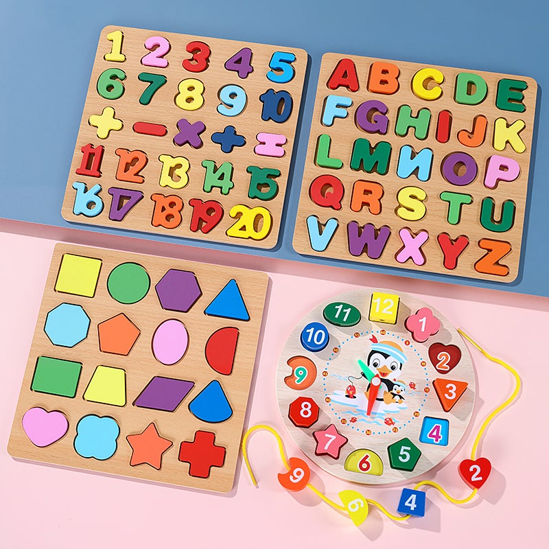 Children'S Digital Puzzle Teaching Toy Board Puzzle Early Education Puzzle Building Blocks Hand-Grabbing Board Pinyin Letters 3 Years Old And Above - Image 5